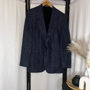 Nino Cerruti Rue Royal Blue Gray Blazer